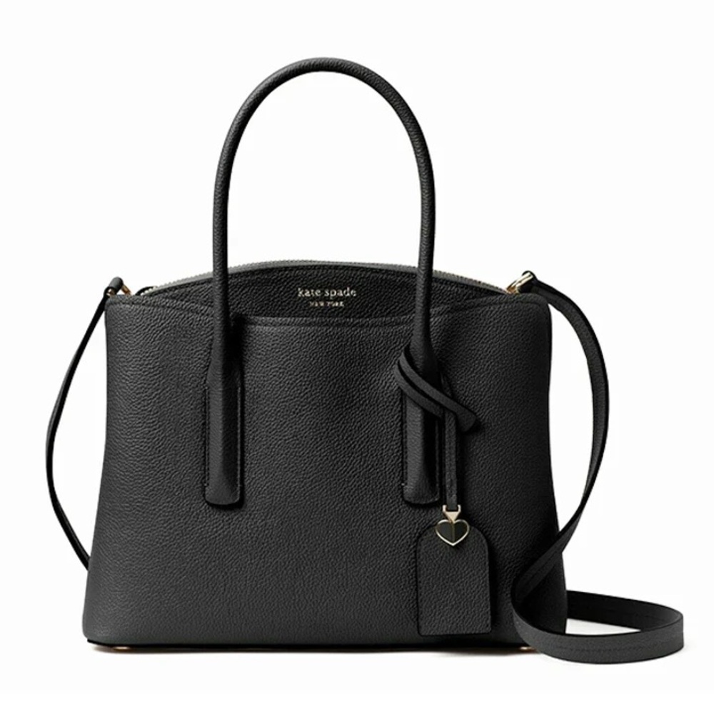 Kate Spade Mini Satchel Margaux Black Leather Tote Bag
